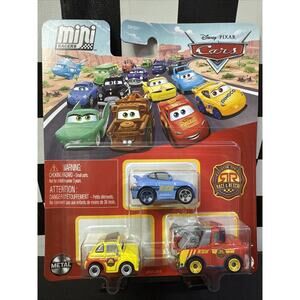 Disney Pixar Cars Mini Racers 3-Pack - Race & Rescue Sally + Luigi + Mater